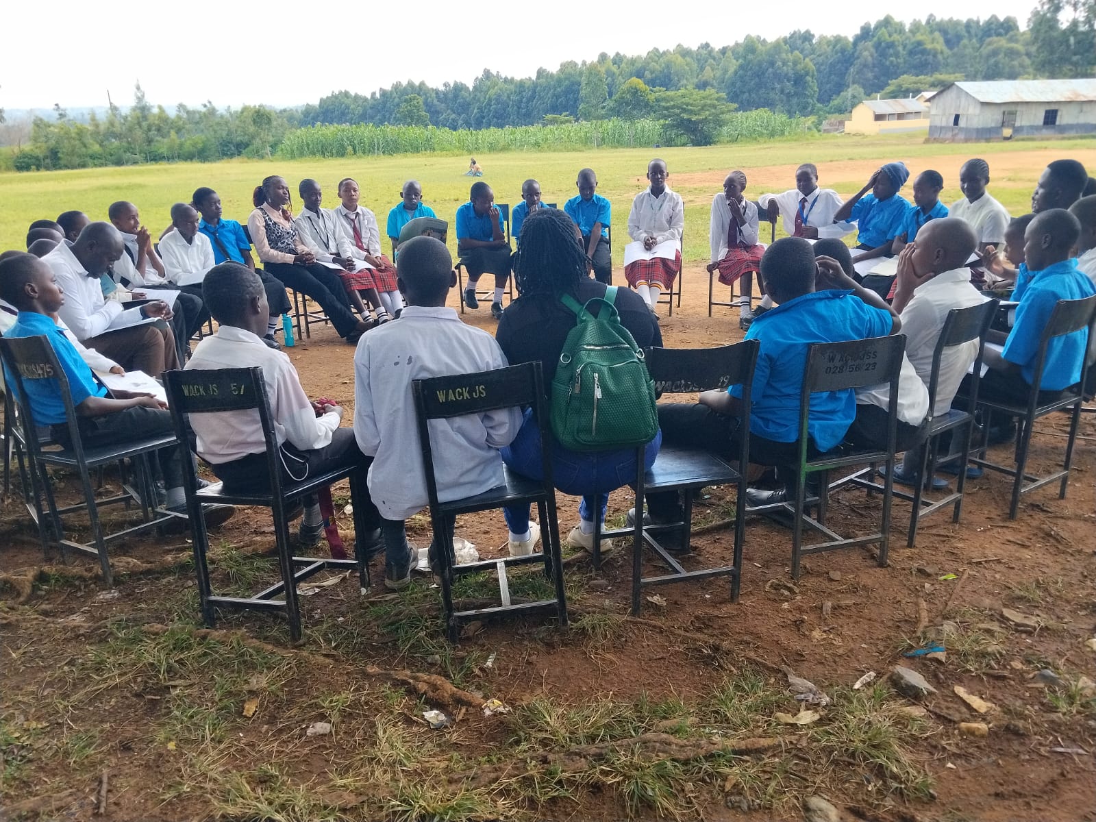 Young people learning in a sunlit classroom
