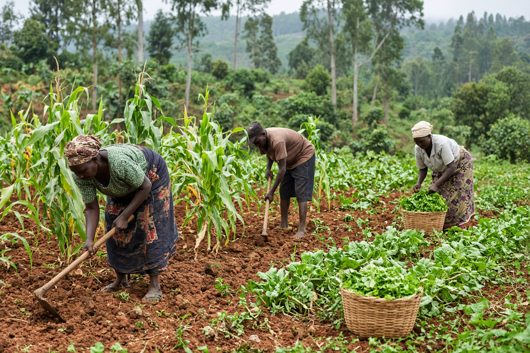 Community members working together in Bungoma County